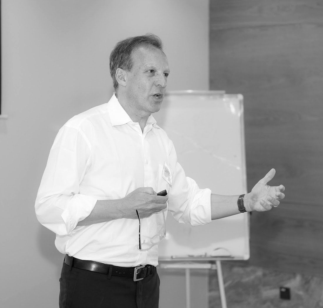 Simon Greenman leading a hands-on AI session